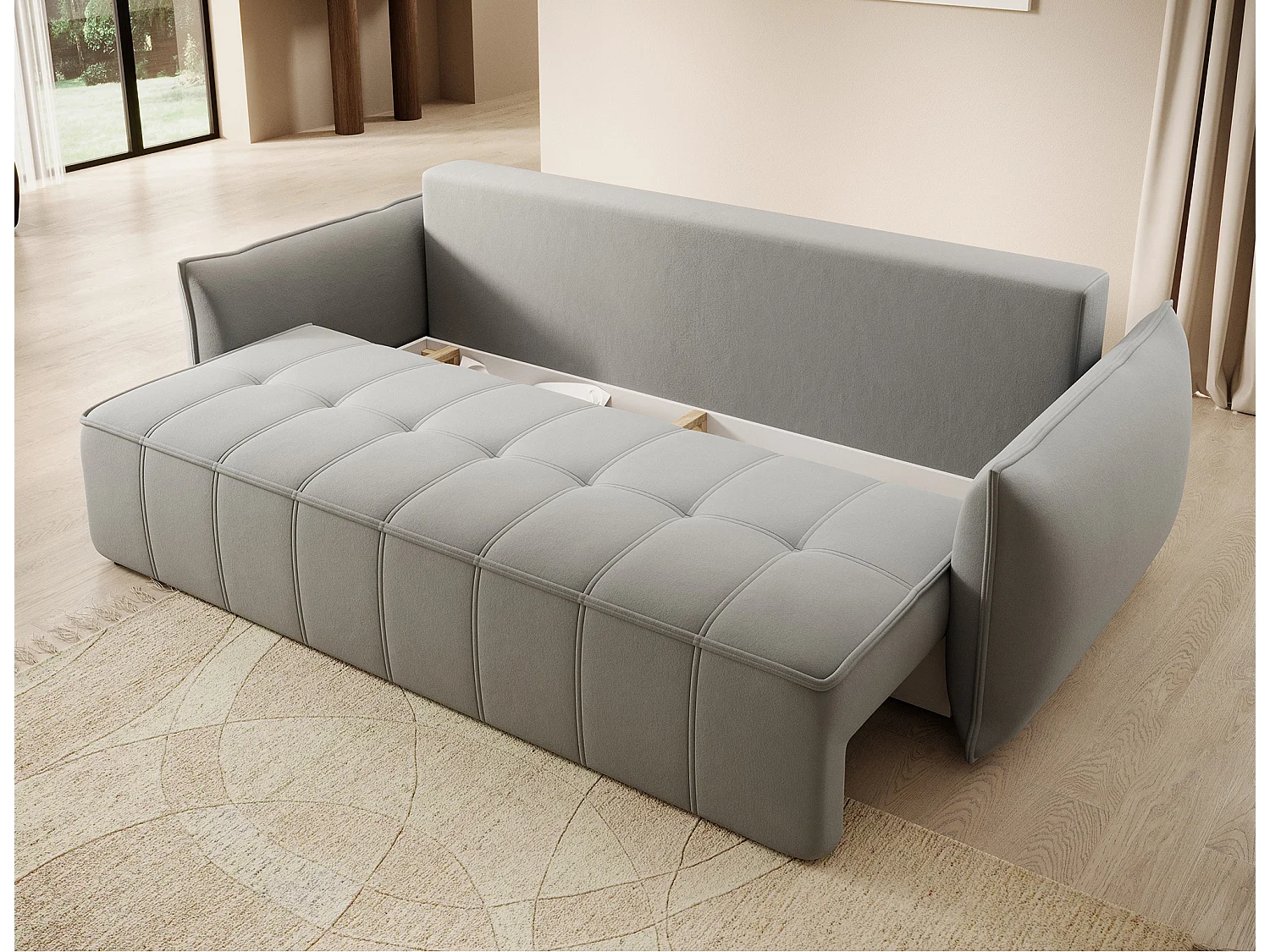 3 Pers. Canapé Venetia/Tissu/Gris