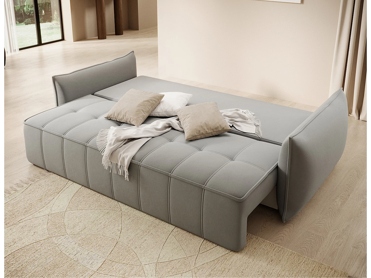 3 Pers. Canapé Venetia/Tissu/Gris