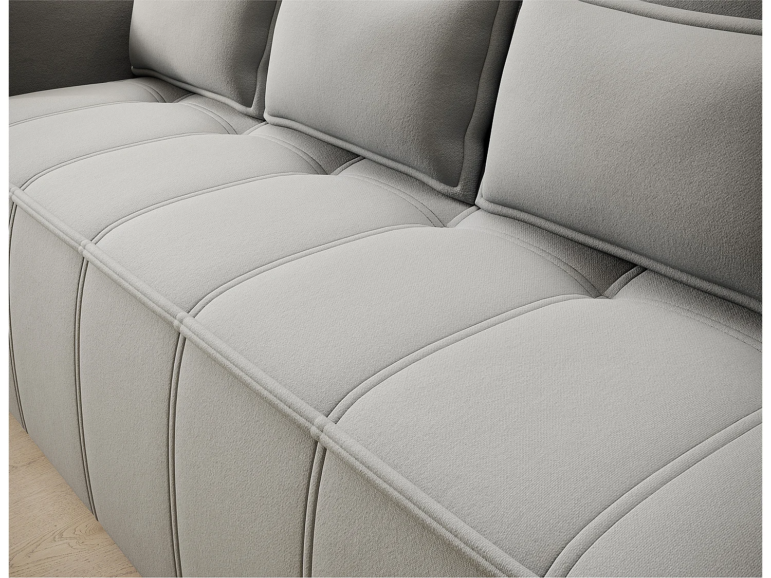 3 Pers. Canapé Venetia/Tissu/Gris