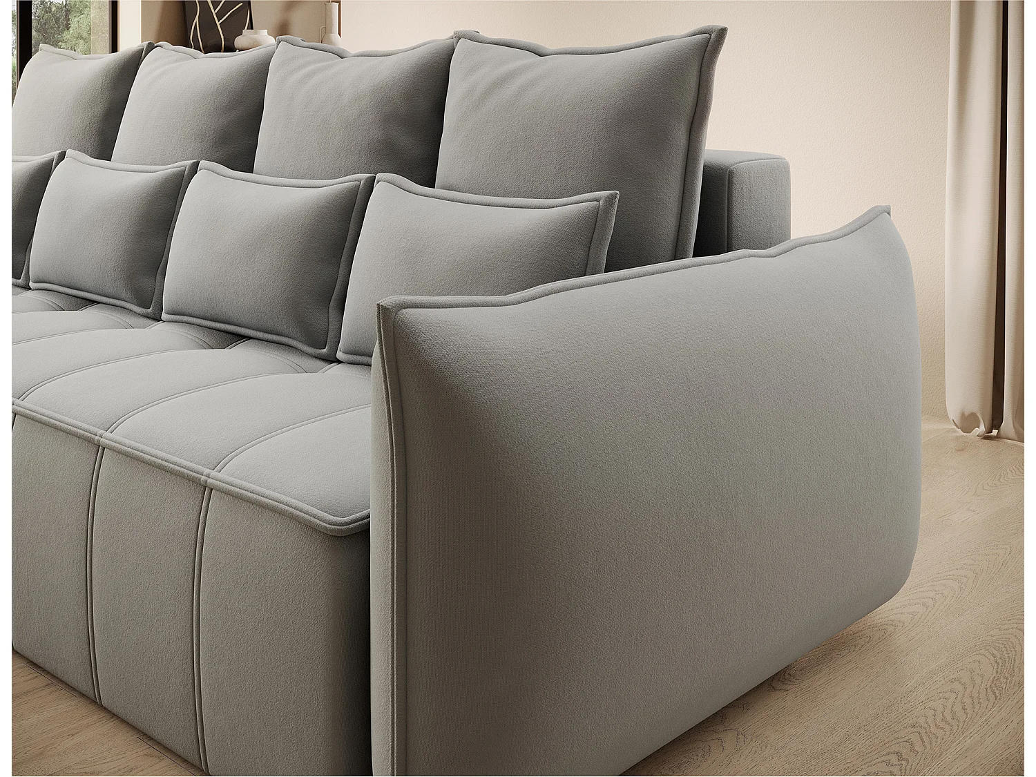 3 Pers. Canapé Venetia/Tissu/Gris