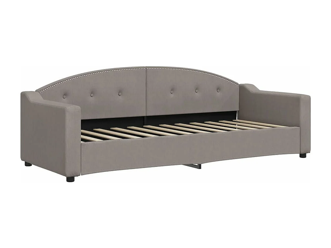 Divano Letto Estraibile con Cassetti Tortora 80x200 cm Tessuto