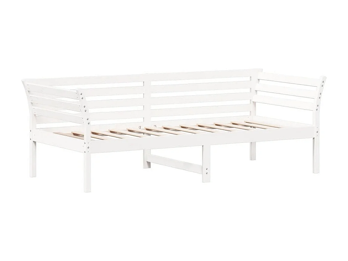 Lit de jour sans matelas blanc 100x200 cm bois de pin massif