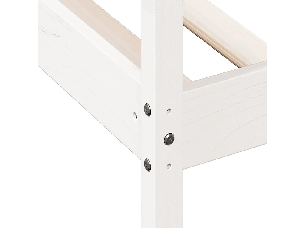 Lit de jour sans matelas blanc 100x200 cm bois de pin massif