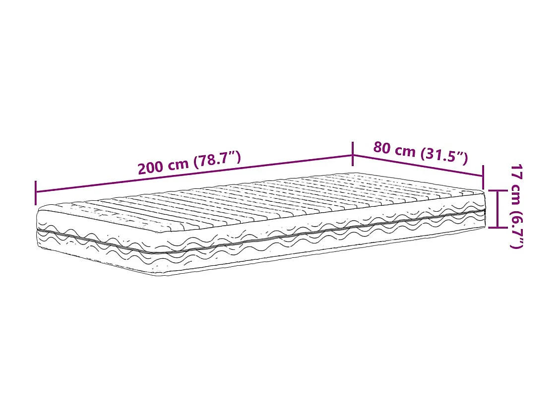 Lit de jour avec matelas cire marron 80x200 cm bois pin massif
