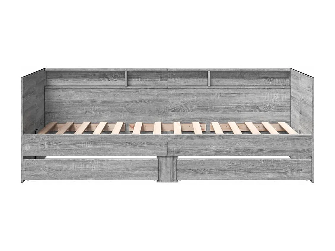 Lit de jour avec tiroirs sans matelas sonoma gris 90x200 cm