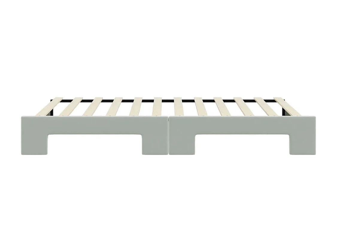 Divano Letto con Letto Estraibile Grigio Chiaro 100x200 Velluto