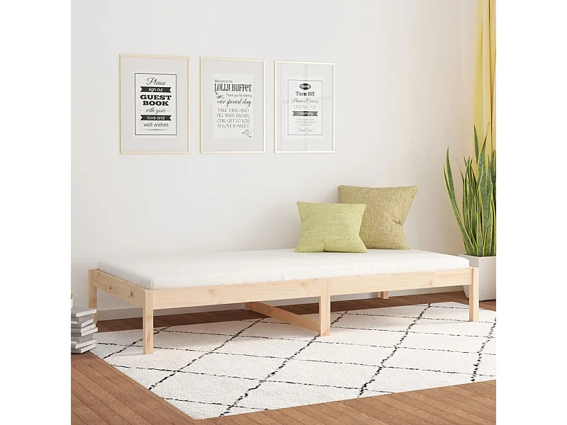 Lit de jour sans matelas 90x200 cm bois de pin massif