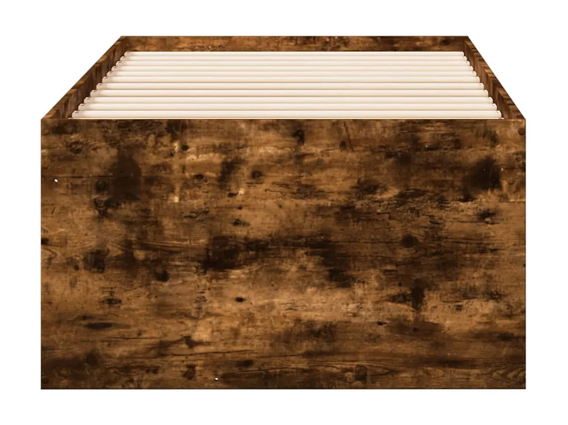 Divano Letto con Cassetti senza Materasso Rovere Fumo 75x190 cm