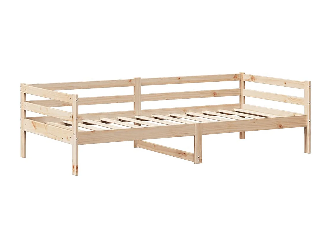 Sofá cama con techo madera maciza de pino 90x200 cm
