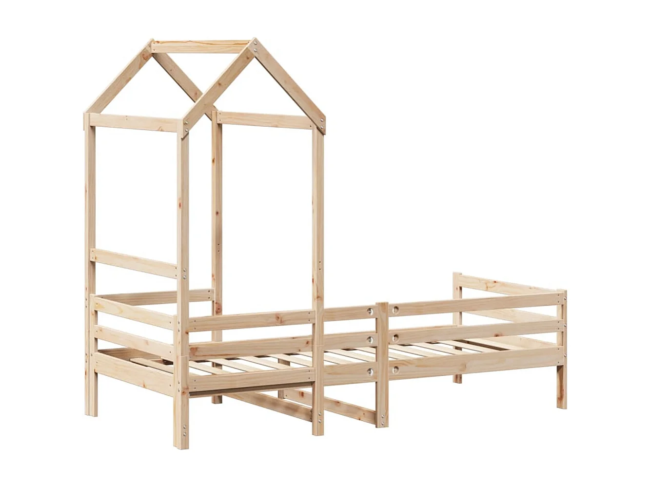 Lit de jour avec toit sans matelas 90x200 cm bois massif