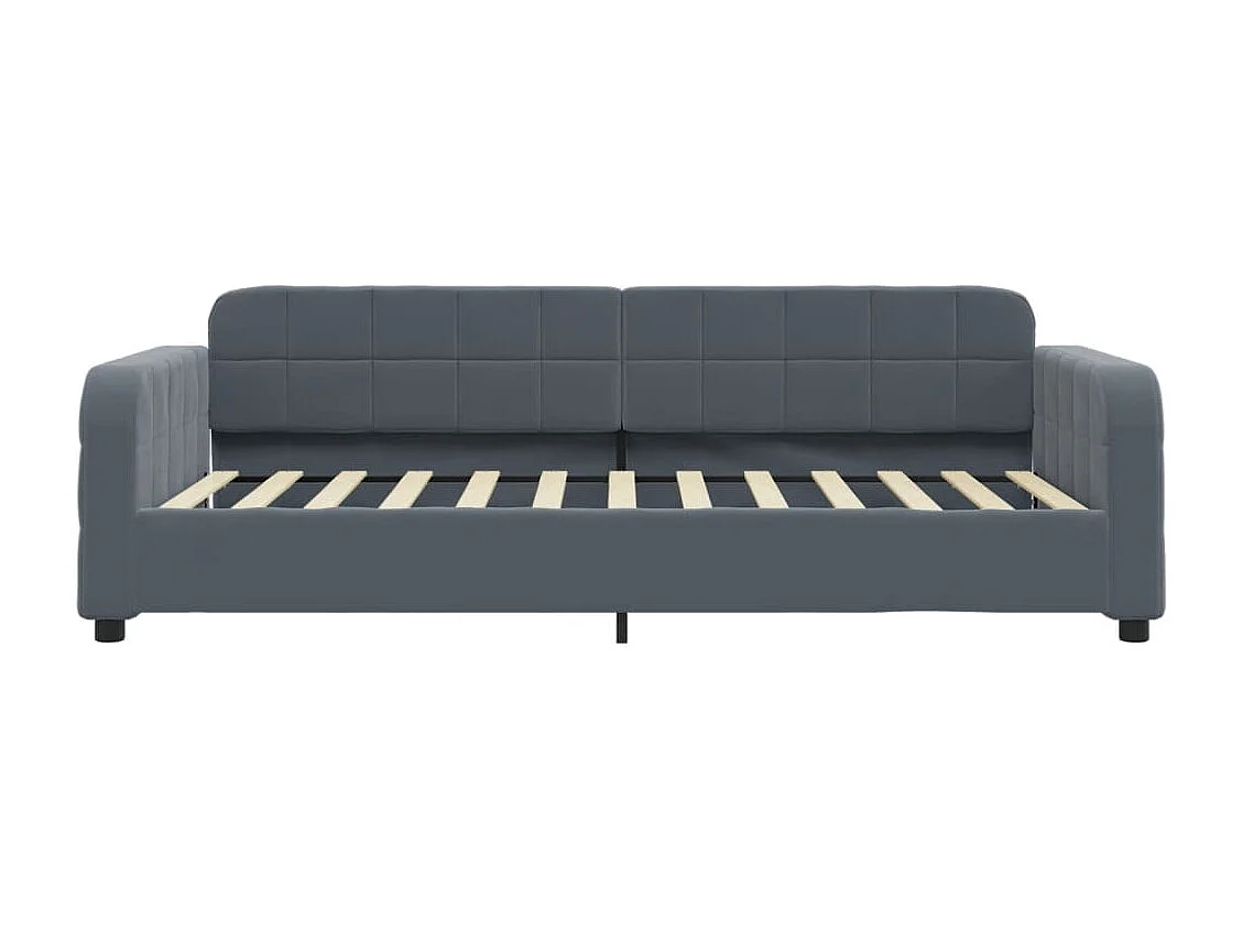 Lit de jour avec matelas gris foncé 80x200 cm velours