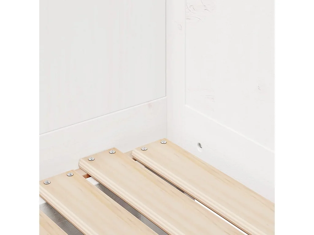 Letto Estraibile con Cassetti senza Materasso Bianco 90x200 cm