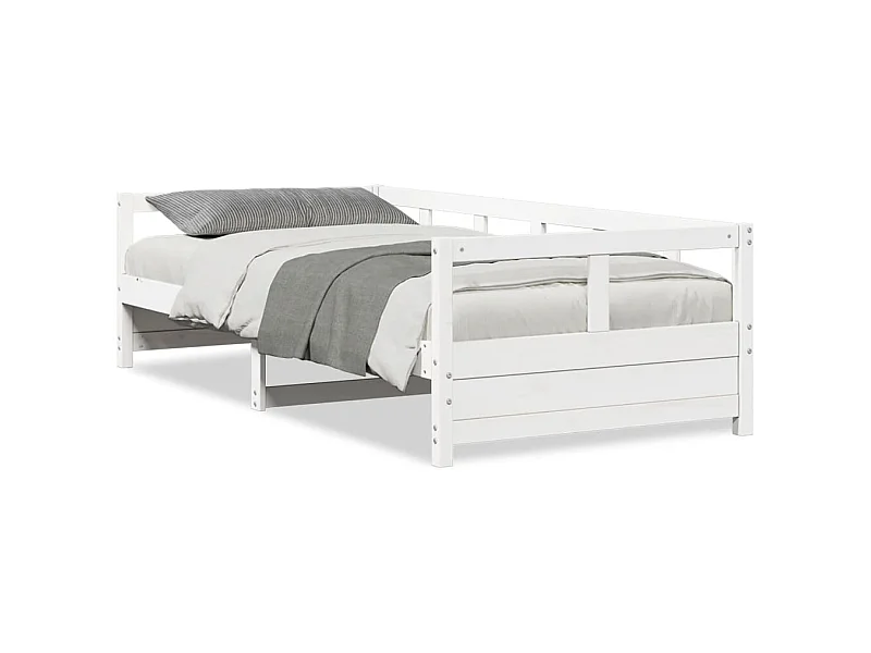 Lit de jour sans matelas blanc 90x200 cm bois de pin massif