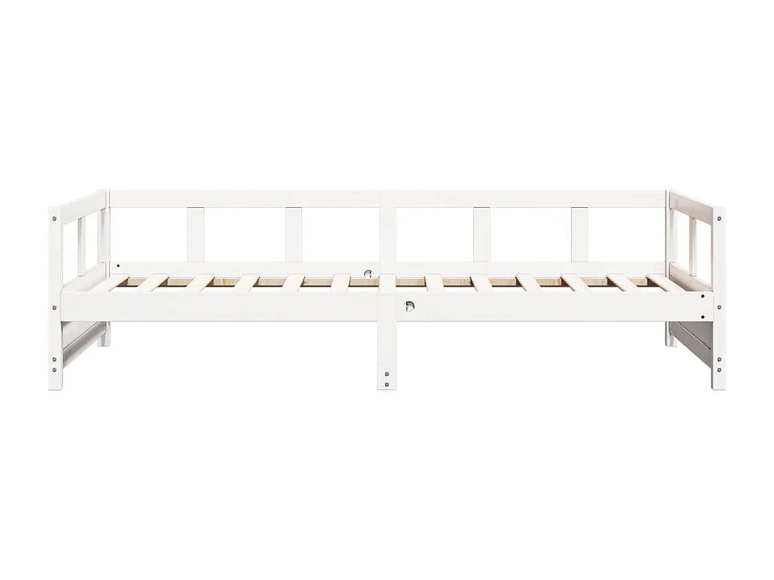 Dormeuse senza Materasso Bianca 90x200 cm Legno Massello Pino