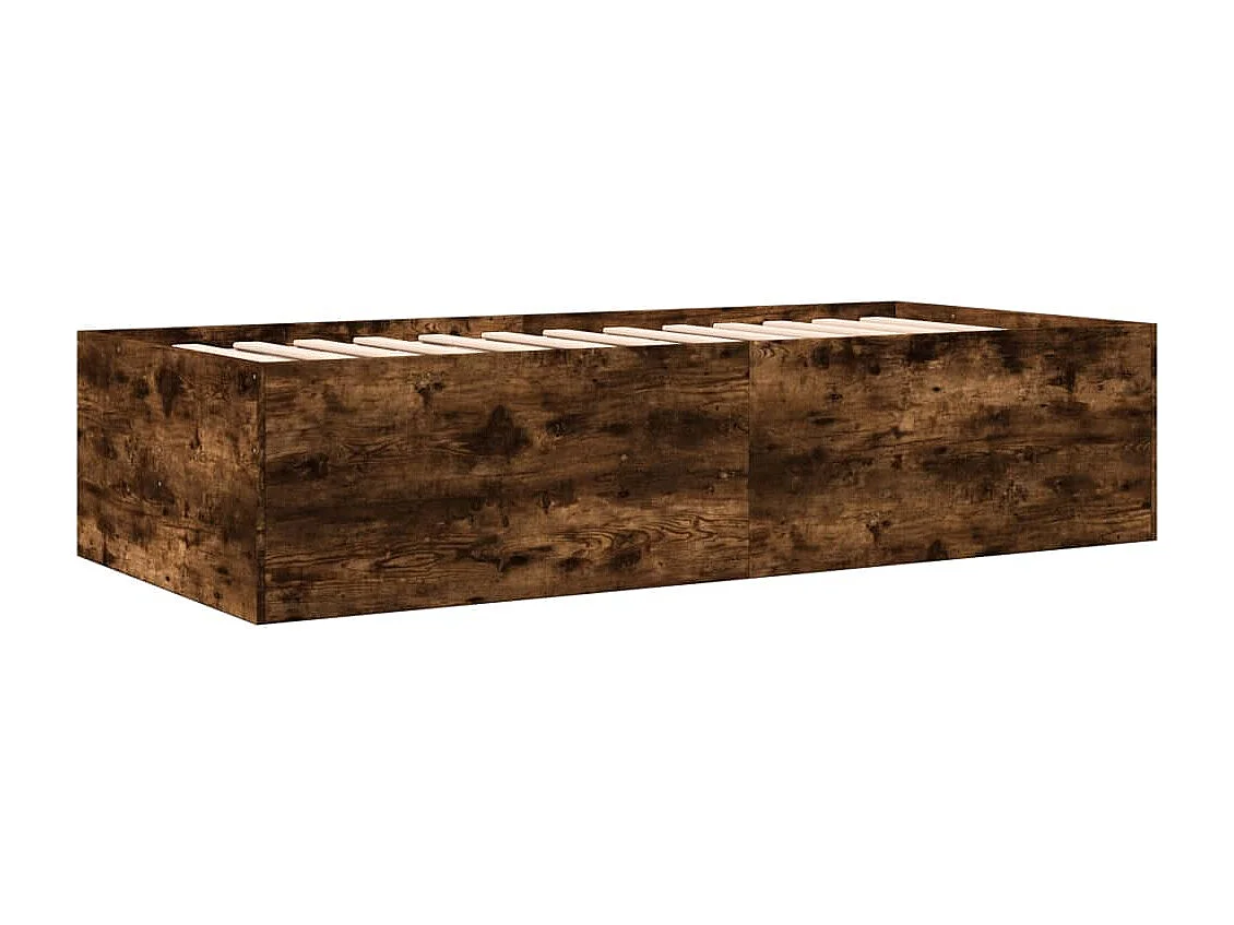 Tagesbett mit Schubladen ohne Matratze Räuchereiche 90x190 cm