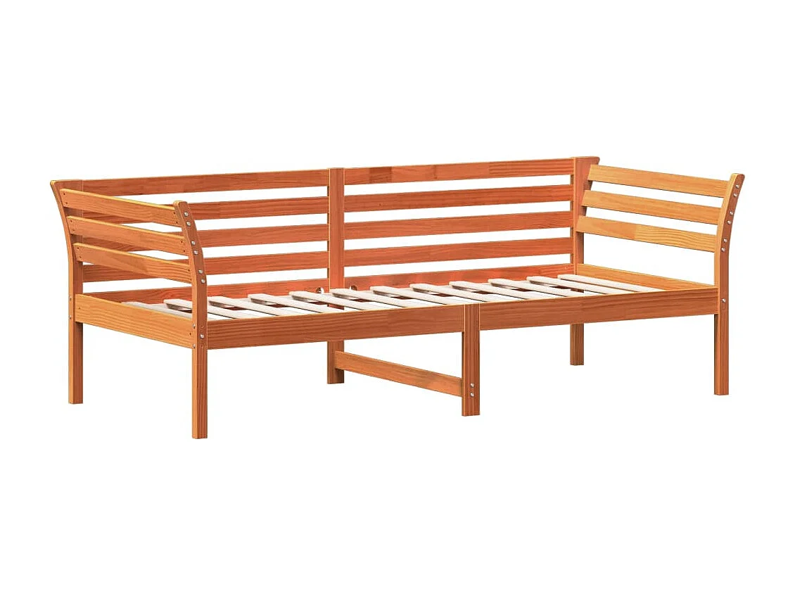 Lit de jour sans matelas cire marron 100x200 cm pin massif