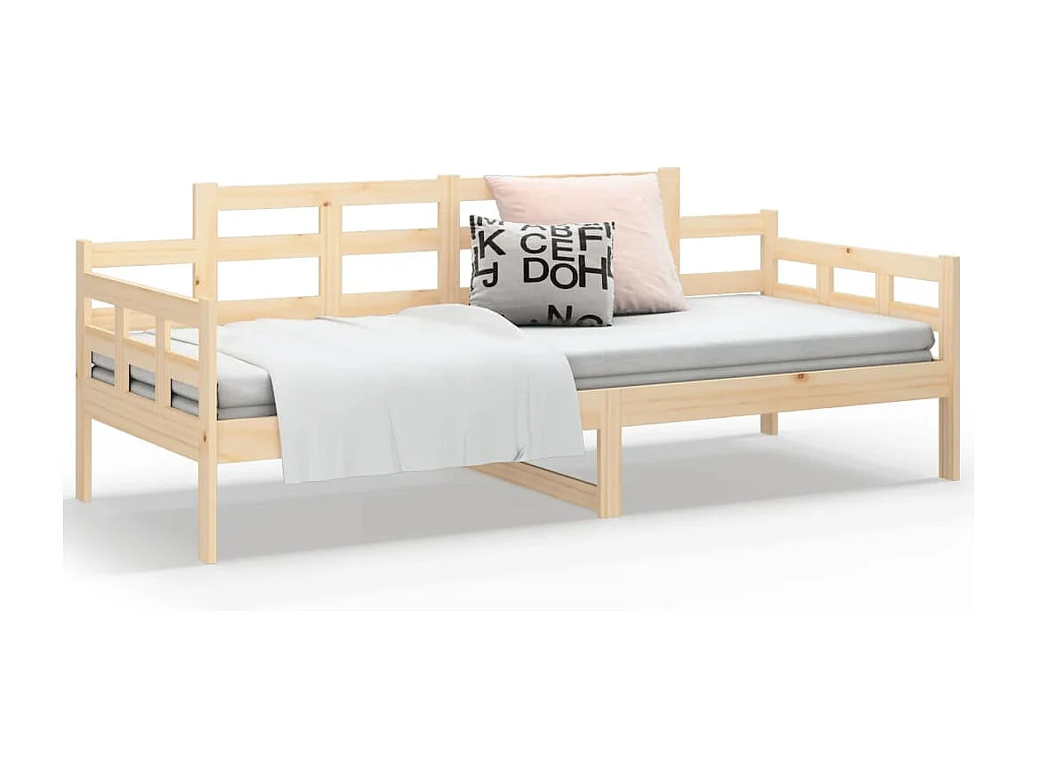 Lit de jour sans matelas bois de pin massif 90x190 cm