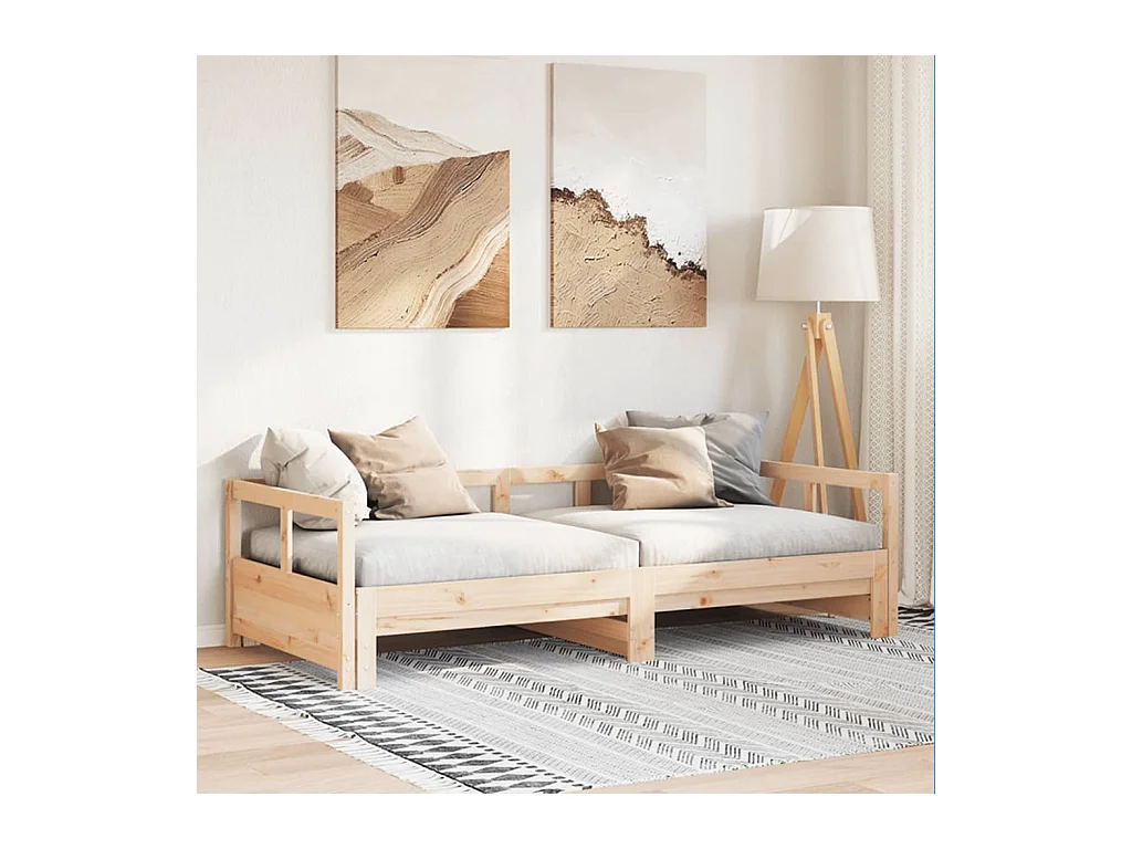 Slaapbank zonder matras 90x190 cm massief grenenhout