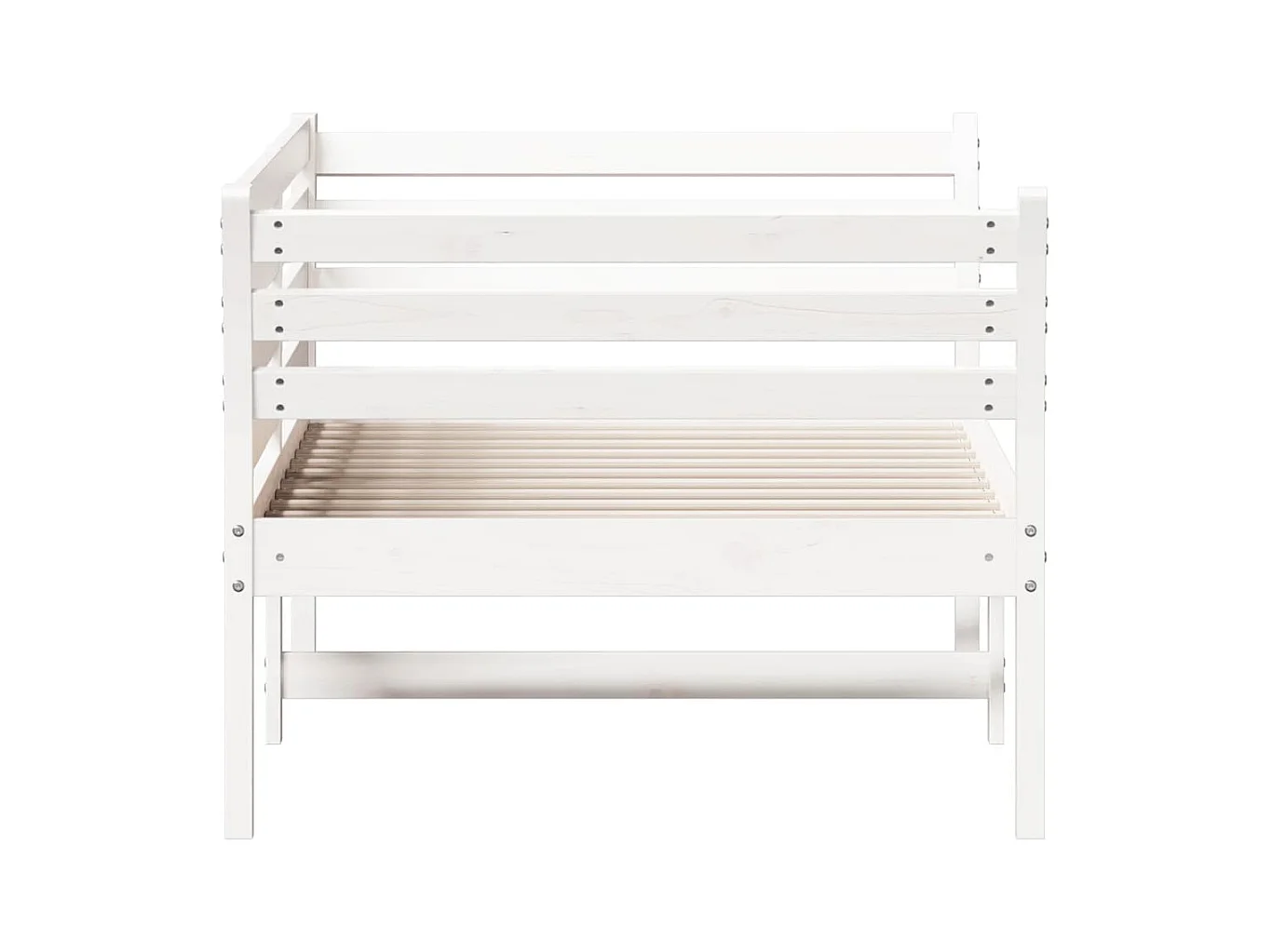 Lit de jour sans matelas blanc 90x200 cm bois de pin massif