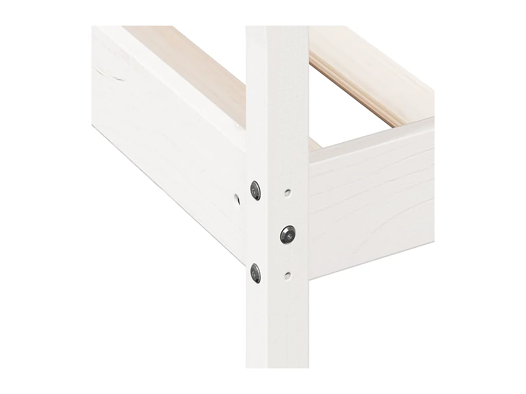 Lit de jour sans matelas blanc 90x200 cm bois de pin massif