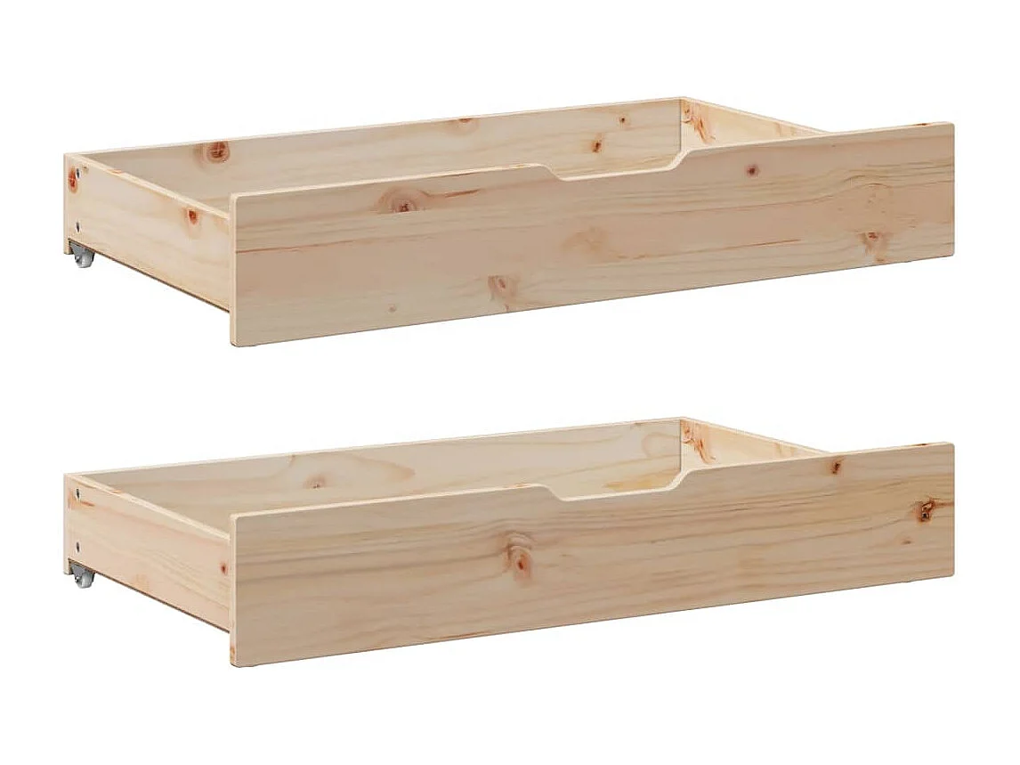 Dormeuse con Cassetti 80x200 cm in Legno Massello di Pino