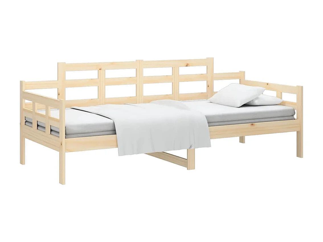 Sofá-cama 90 x 200 cm madeira de pinho maciça