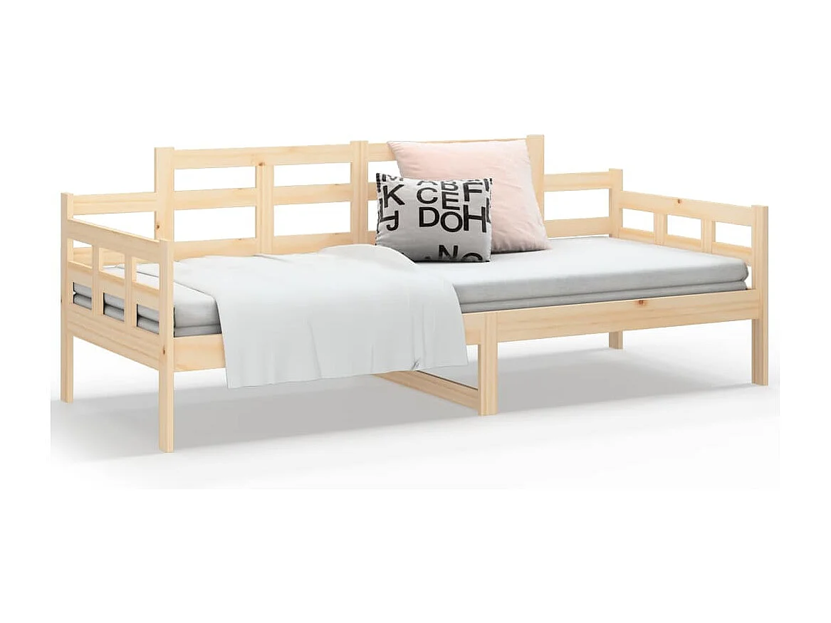 Sofá-cama 90 x 200 cm madeira de pinho maciça