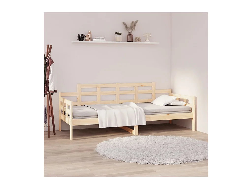 Lit de jour sans matelas bois de pin massif 90x200 cm