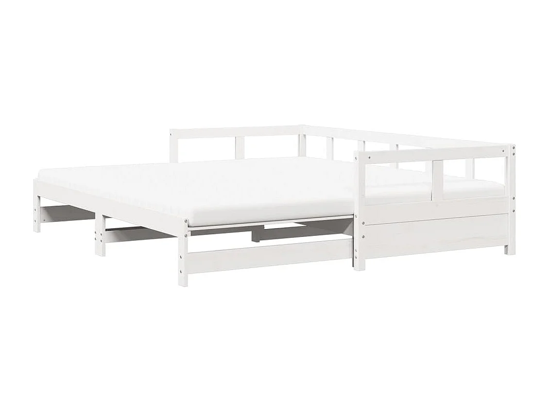 Lit de jour et lit gigogne et matelas 90x190 cm bois pin massif