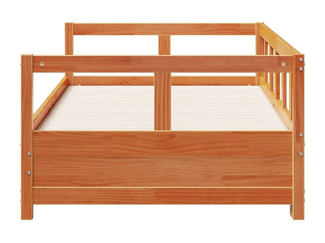 Dormeuse senza Materasso Marrone Cera 90x190 cm Legno di Pino