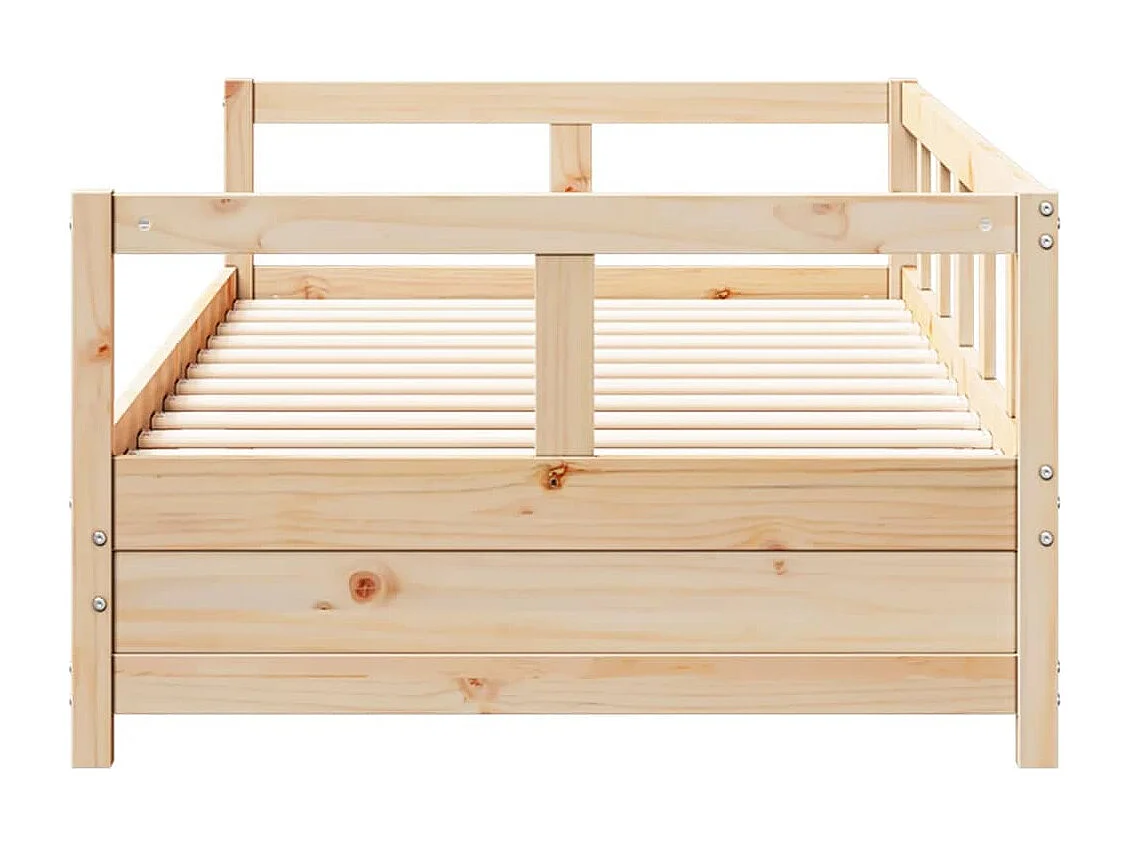 Sofá-cama 80x200 cm madeira de pinho maciça natural