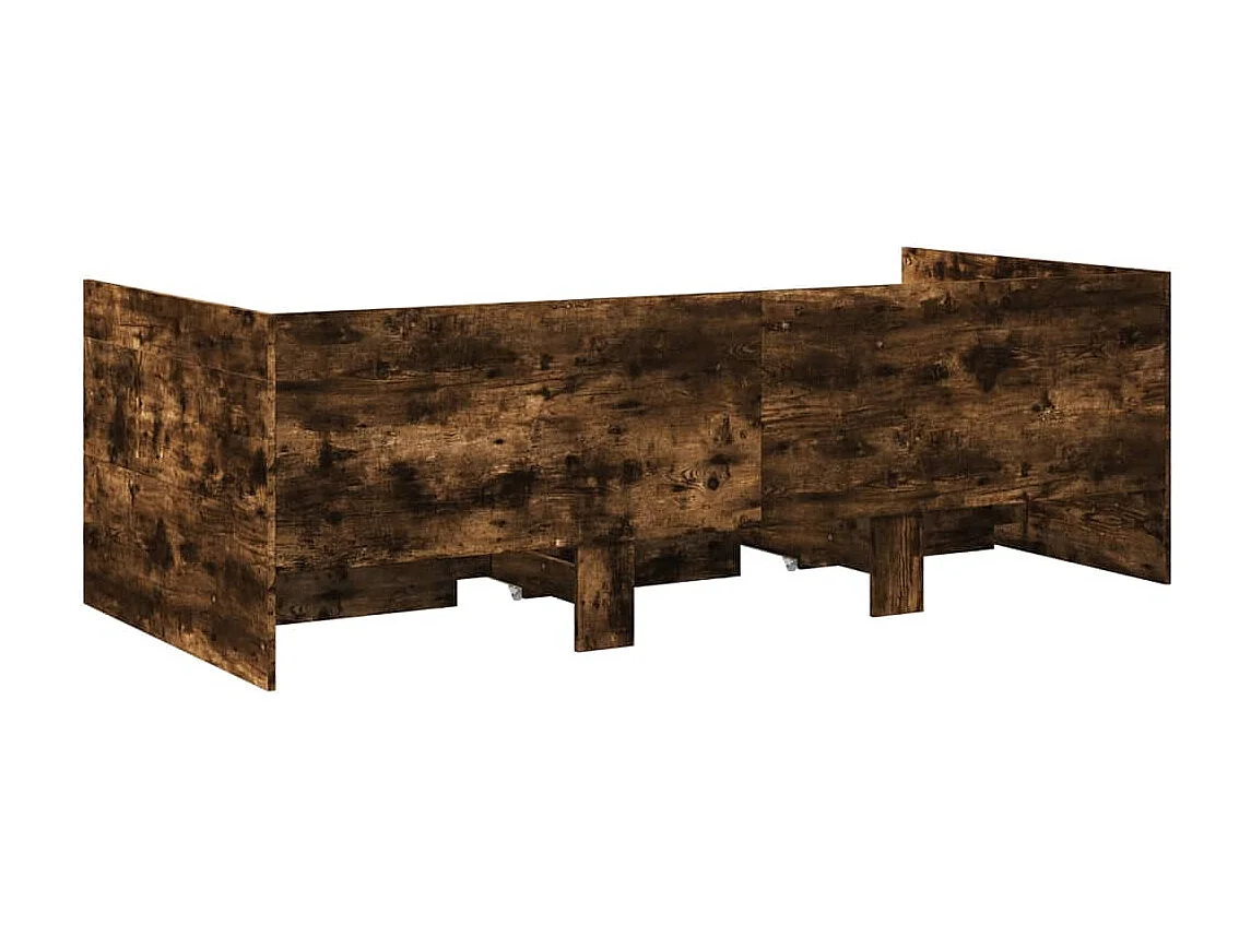 Lit de jour avec tiroirs sans matelas chêne fumé 90x190 cm