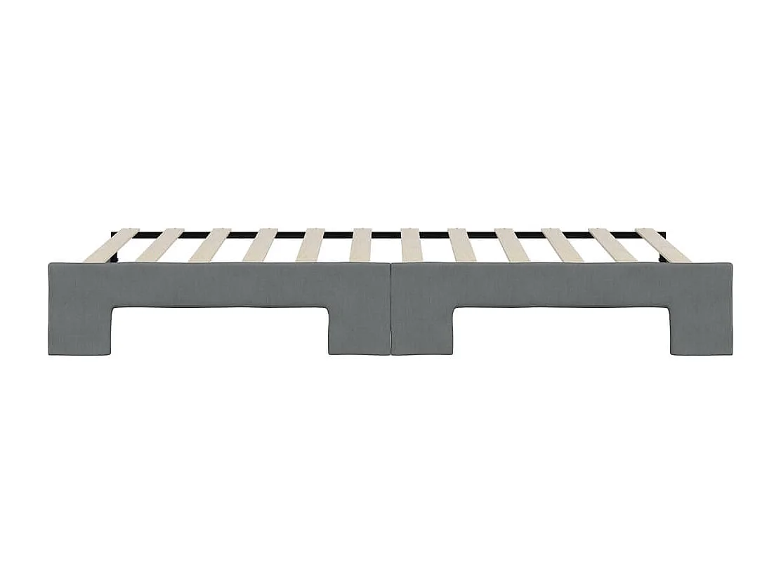 Divano Letto con Letto Estraibile Grigio Scuro 90x200cm Tessuto