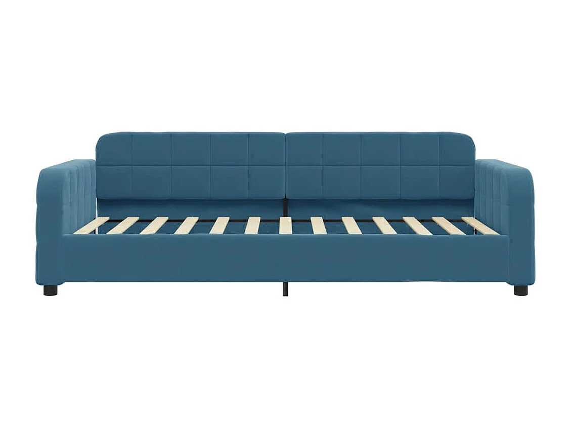 Tagesbett Ausziehbar Blau 90x200 cm Samt