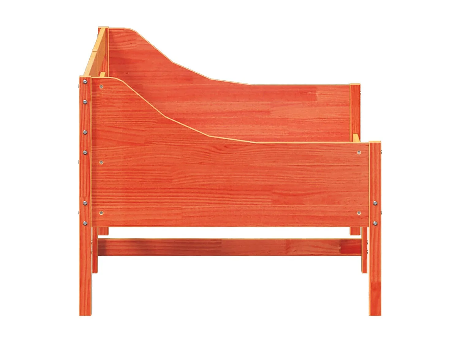 Dormeuse senza Materasso Marrone Cera 90x190 cm Legno di Pino