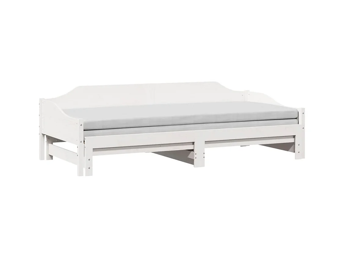 Lit de jour et lit gigogne sans matelas 90x200 cm bois massif