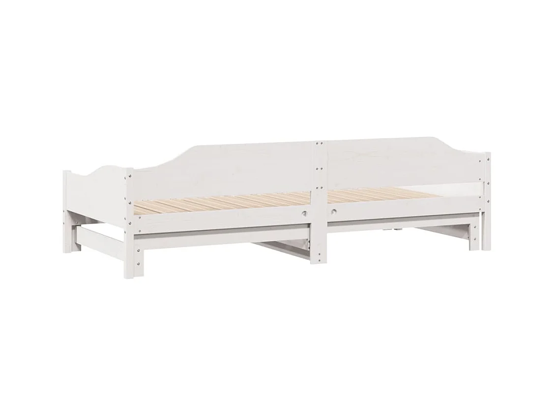 Lit de jour et lit gigogne sans matelas 90x200 cm bois massif
