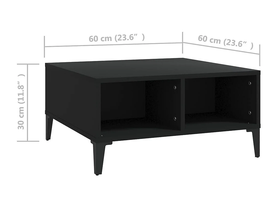 Table basse Noir 60x60x30
