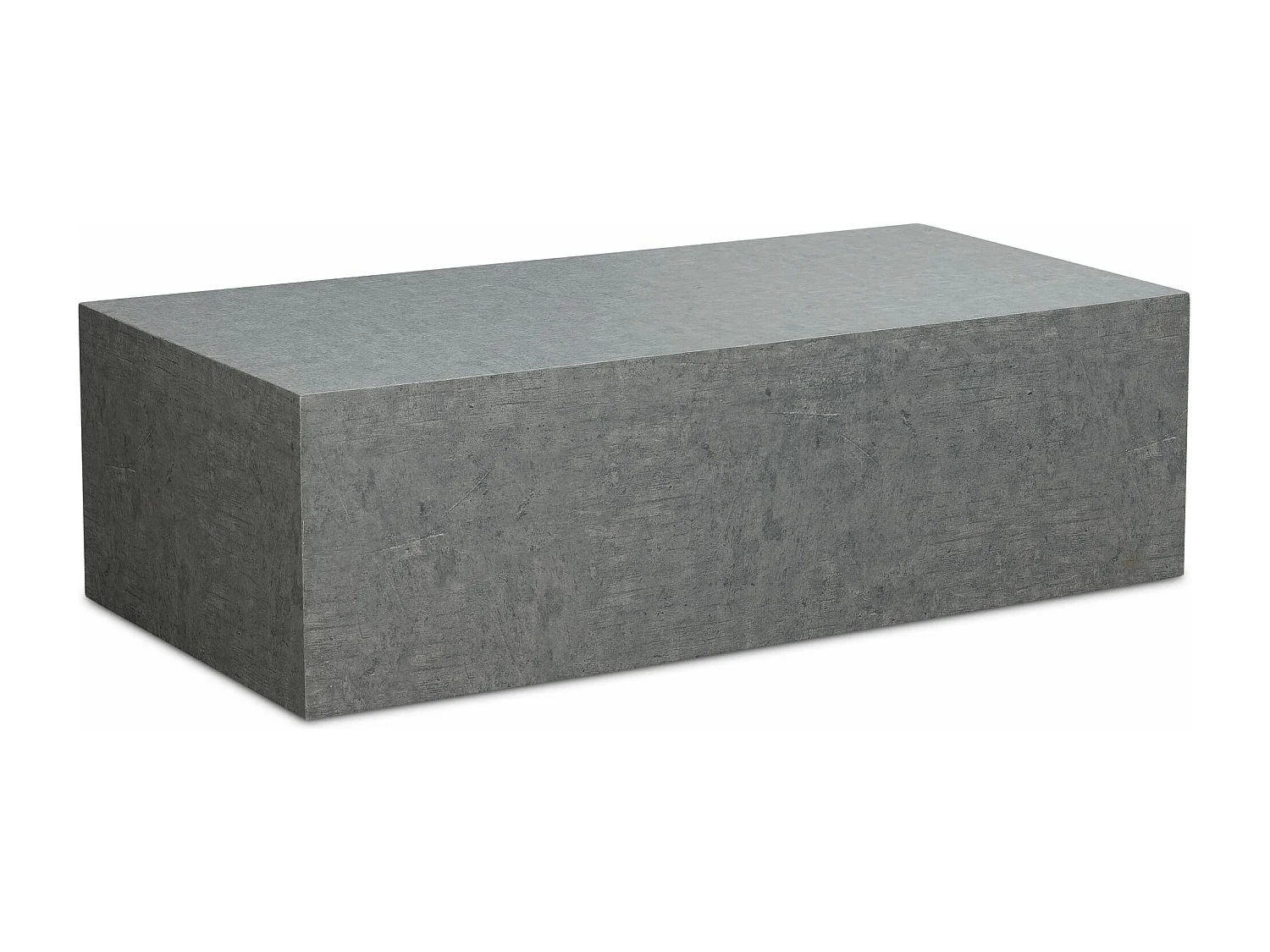 Table Basse MONOBLOC Aspect Béton Gris Table de Salon Moderne Cube