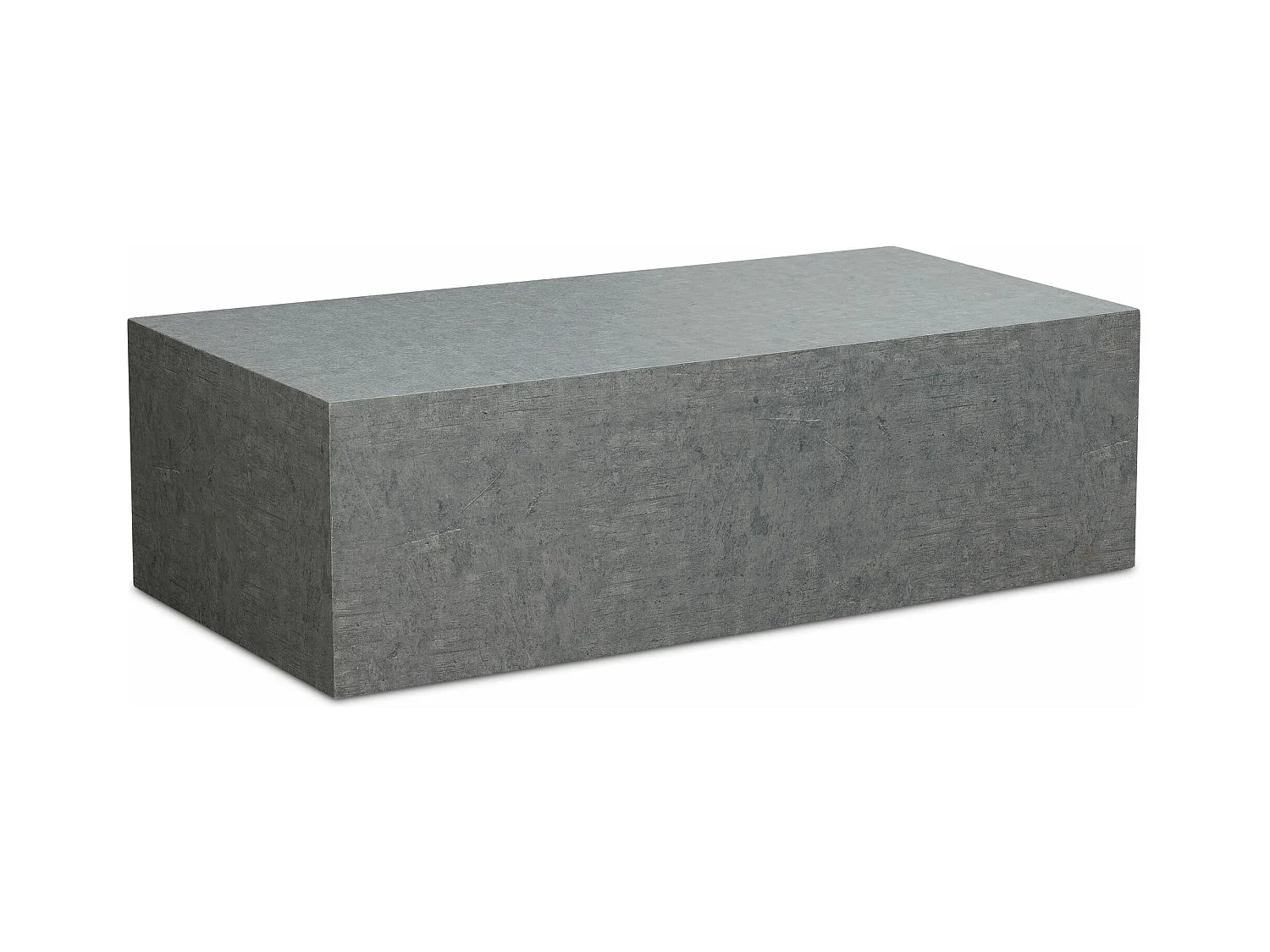 Table Basse MONOBLOC Aspect Béton Gris Table de Salon Moderne Cube