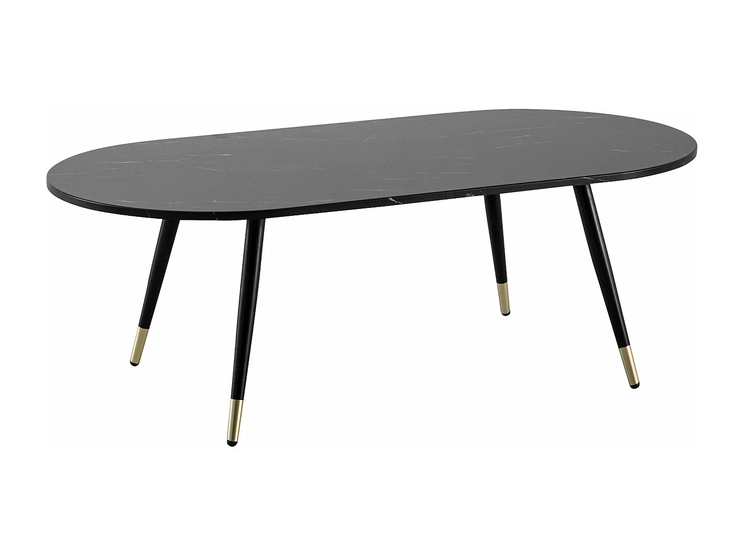 Table Basse 120x60x41,5 cm Aspect Marbre Grande Table de Salon Moderne