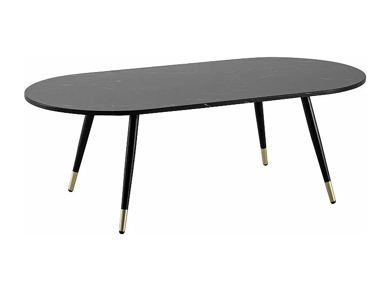 Table Basse 120x60x41,5 cm Aspect Marbre Grande Table de Salon Moderne