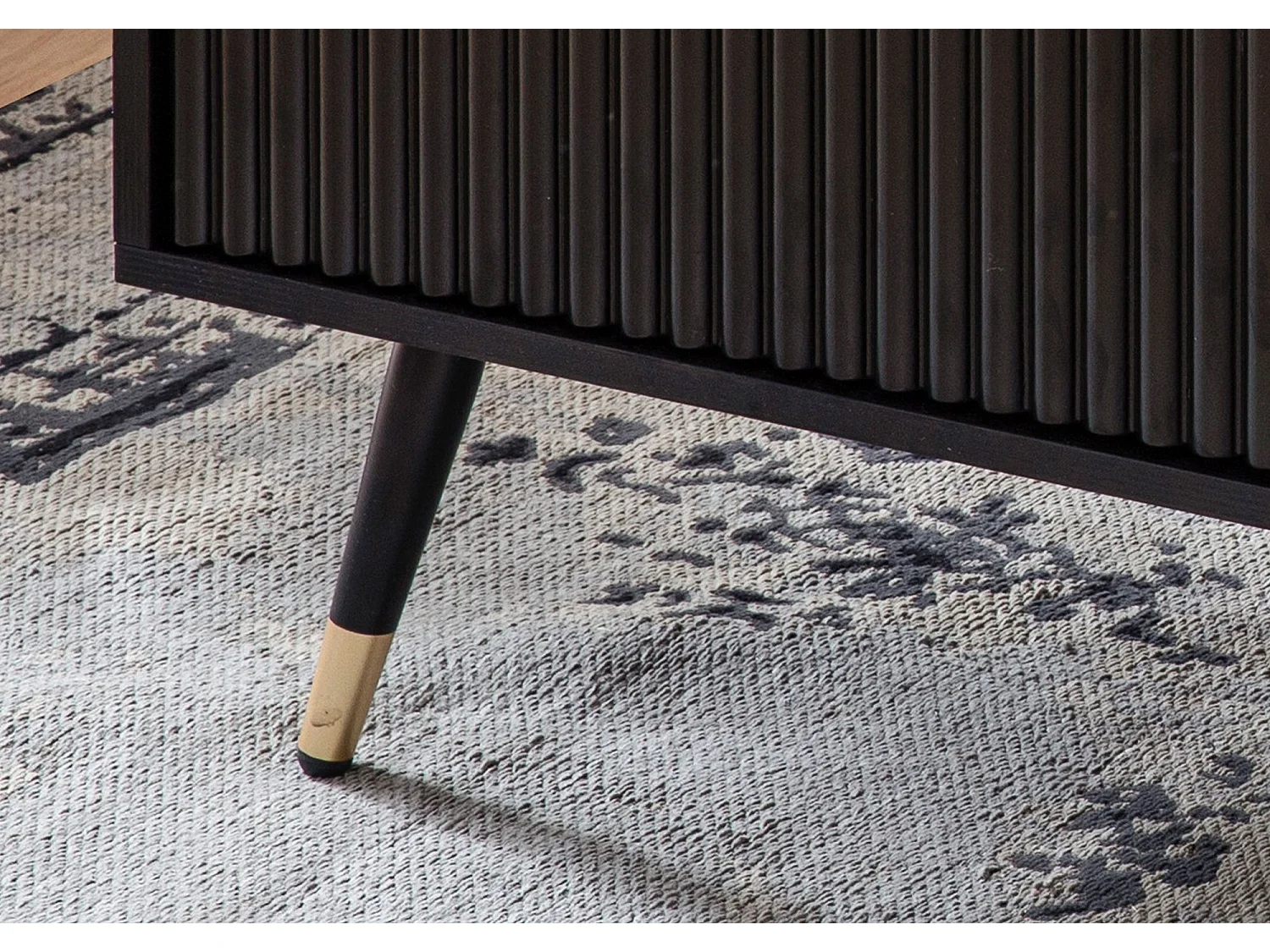 Table Basse 110x60 cm Noir Rectangulaire Grande Table de Salon Moderne