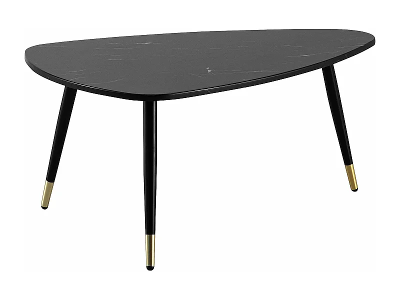 Table Basse 90x60x41 cm Aspect Marbre Table de Salon Moderne Trépied