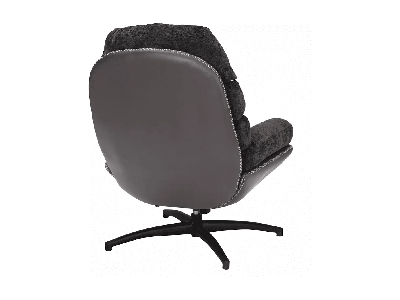 Fauteuil noir design bi matière Lagie