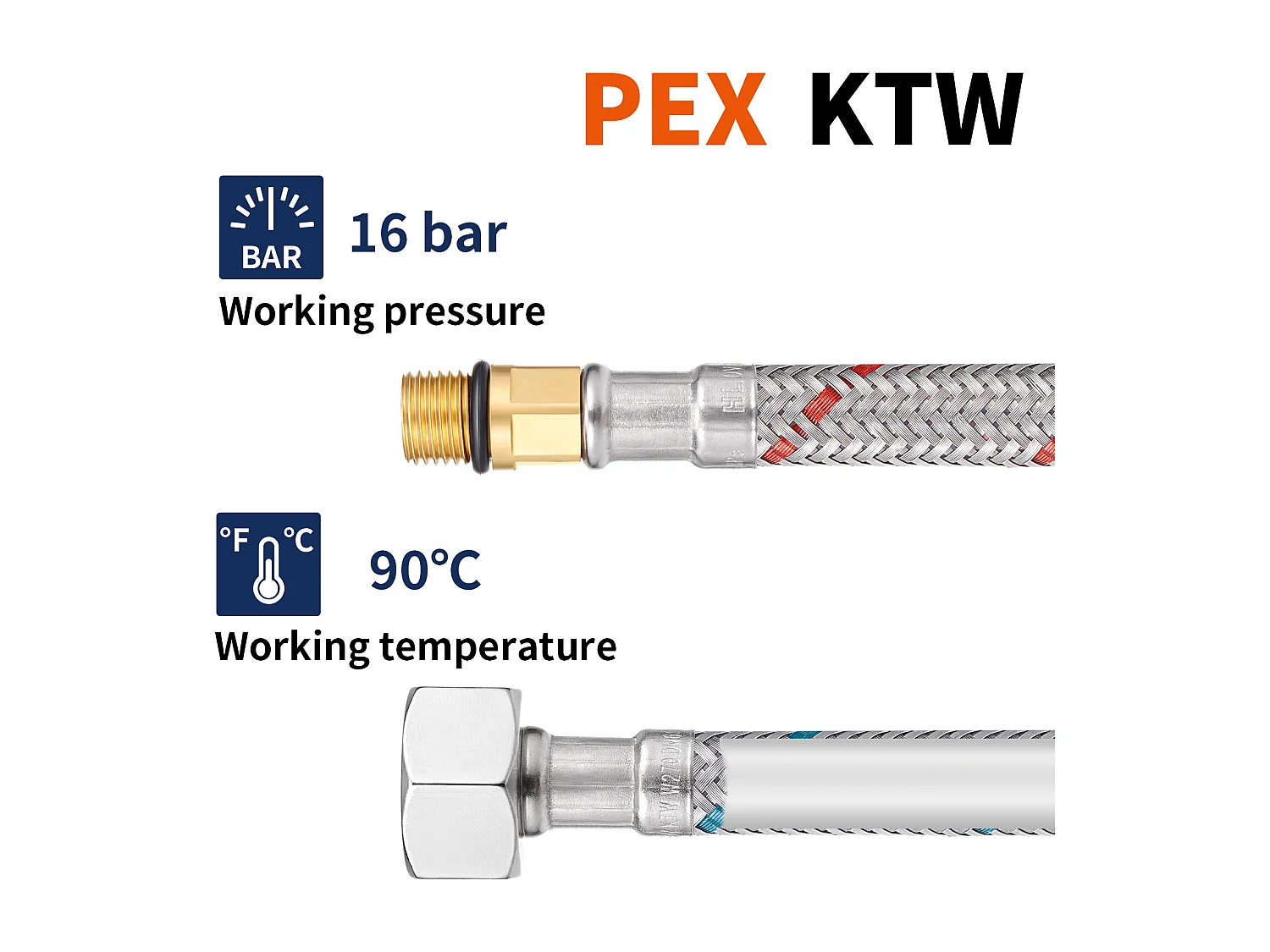 Lonheo Max 360° Roterende U-vormige Keukenkraan RVS Warm en Koud Water Wastafelmengkraan met Afbrekende Romper, Goud, EU Model