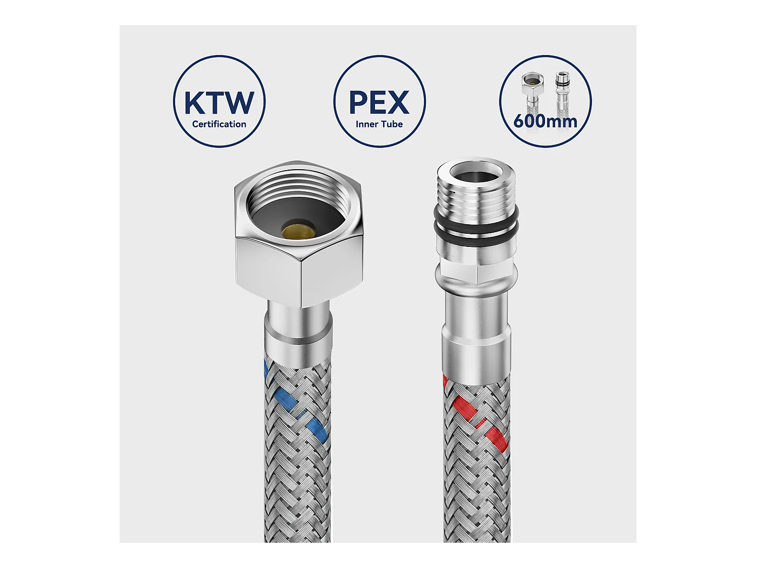 Mitigeur de Cuisine Douchette Extractible,AURALUM MAX,avec 2 Fonctions  Robinet de Cuisine Rotatif à 360°,Acier Inoxydable,Eau Froide et Chaude,Chromé