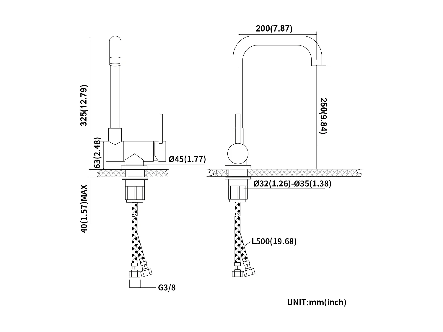 Mitigeur de Cuisine Rabattable Lonheo MAX, Pivotant à 360°,Robinet de Cuisine avec Poignée Pliable Contre Fenêtre,Robinet Mitigeur Evier Inox 304