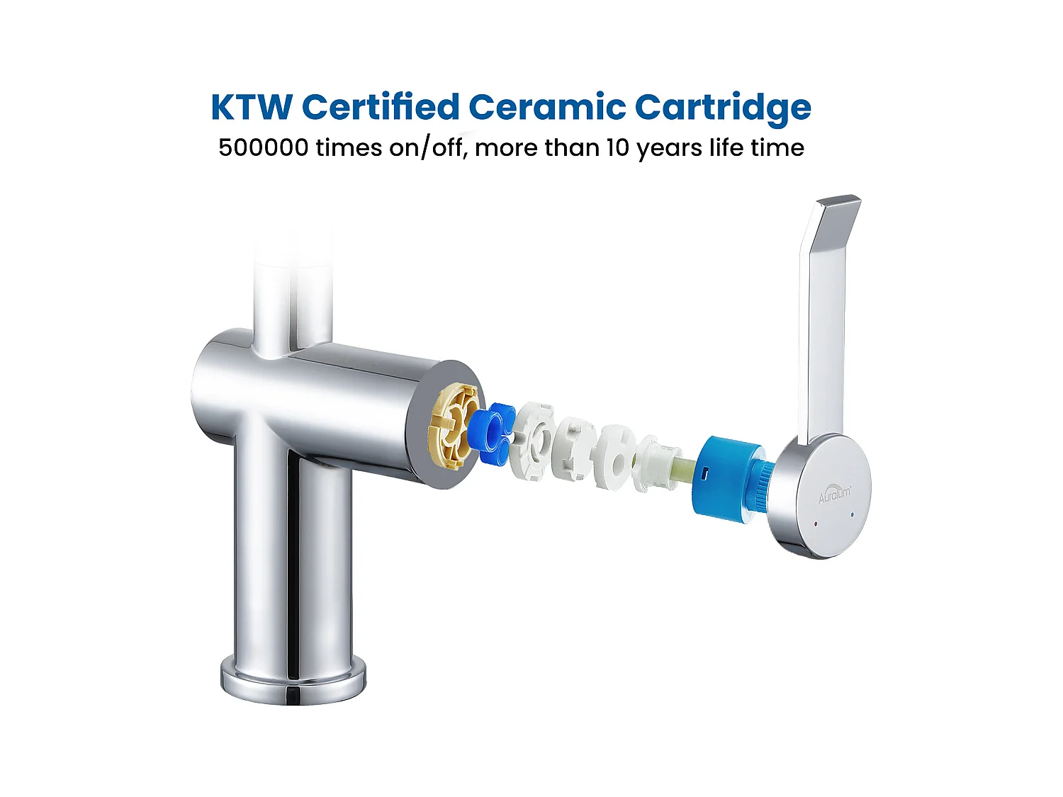 AURALUM MAX Robinet Cuisine Douchette, Mitigeur Cuisine avec Douchette Extractible, Mitigeur Evier Rotatif à 360°, 2 Modes de Pulvérisation, Froid/Chaud