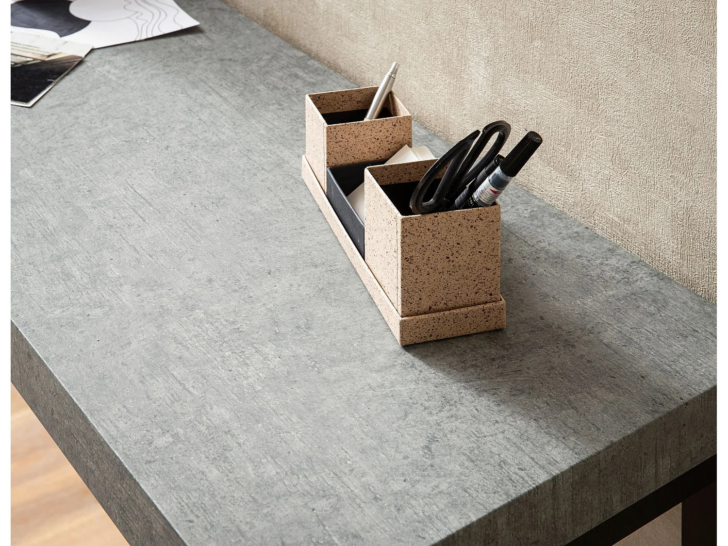 Table Console Aspect Béton 120 cm Table d'ordinateur Table du Couloir